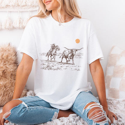 Cowboy Lasso Western PNG, Rodeo Sublimation Design - 300 DPI Design for