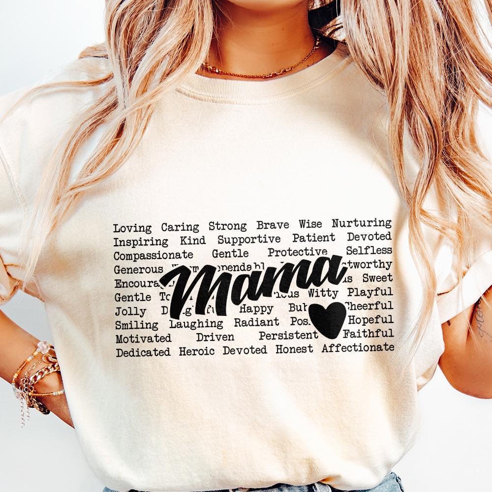Mama Words Png, Sublimation Design - 300 DPI Design for T-Shirt