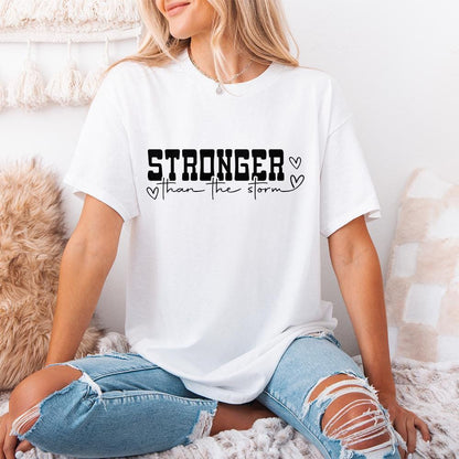 Stronger Than The Storm PNG, Inspirational png - 300 DPI Design for T-Shirt