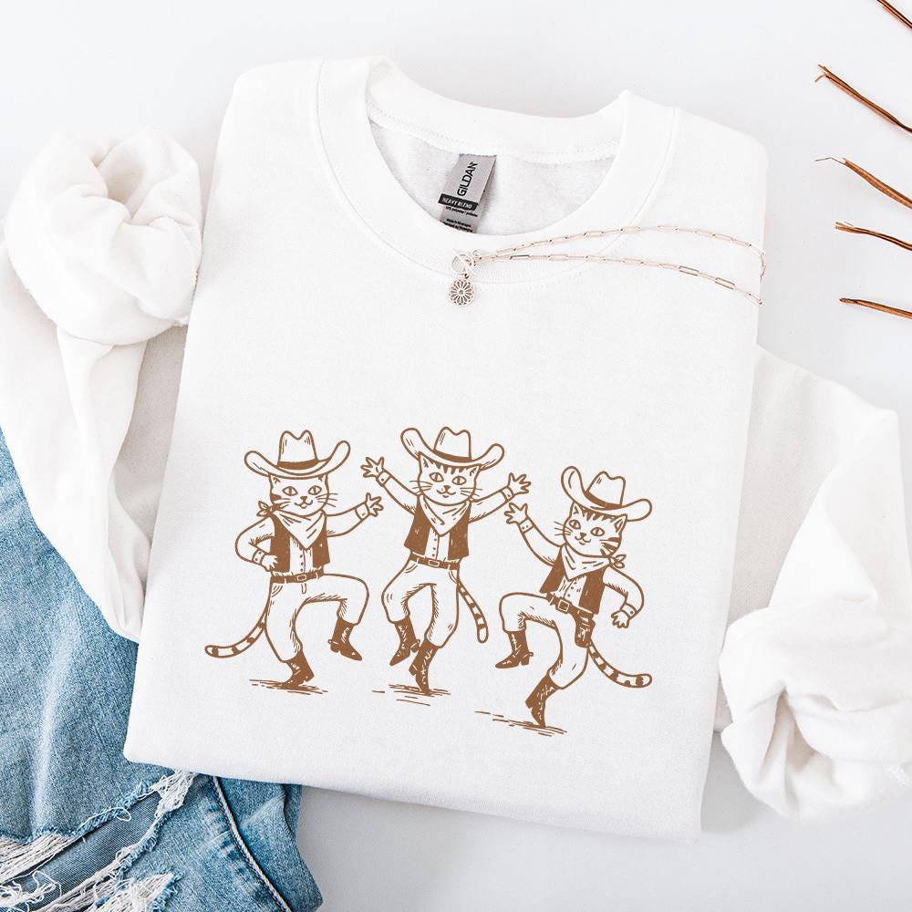 Retro Cowboy Cat Png, Funny Western Art - 300 DPI Design for T-Shirt