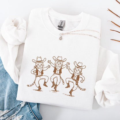 Retro Cowboy Cat Png, Funny Western Art - 300 DPI Design for T-Shirt