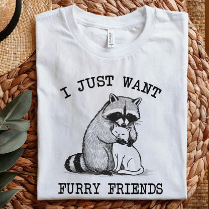 I just want Furry Friends PNG, Retro Vintage Design - 300 DPI Design for