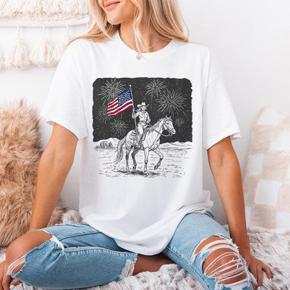 Retro Cowgirl PNG, Trendy Shirt Design - 300 DPI Design for T-Shirt