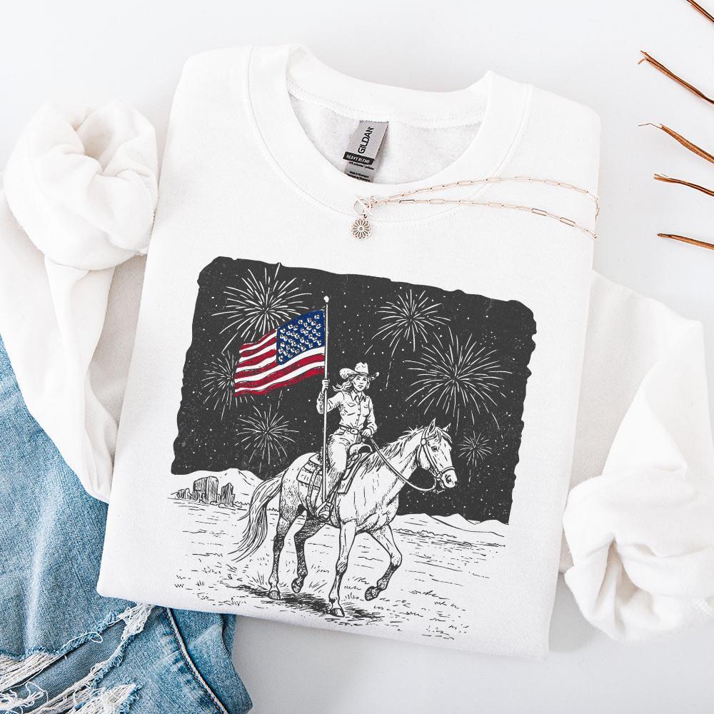 Retro Cowgirl PNG, Trendy Shirt Design - 300 DPI Design for T-Shirt