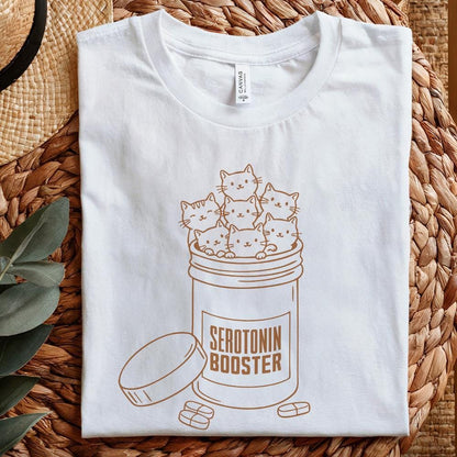 Serotonin Booster Cats PNG, Cute Artsy Design for Moms - 300 DPI Design