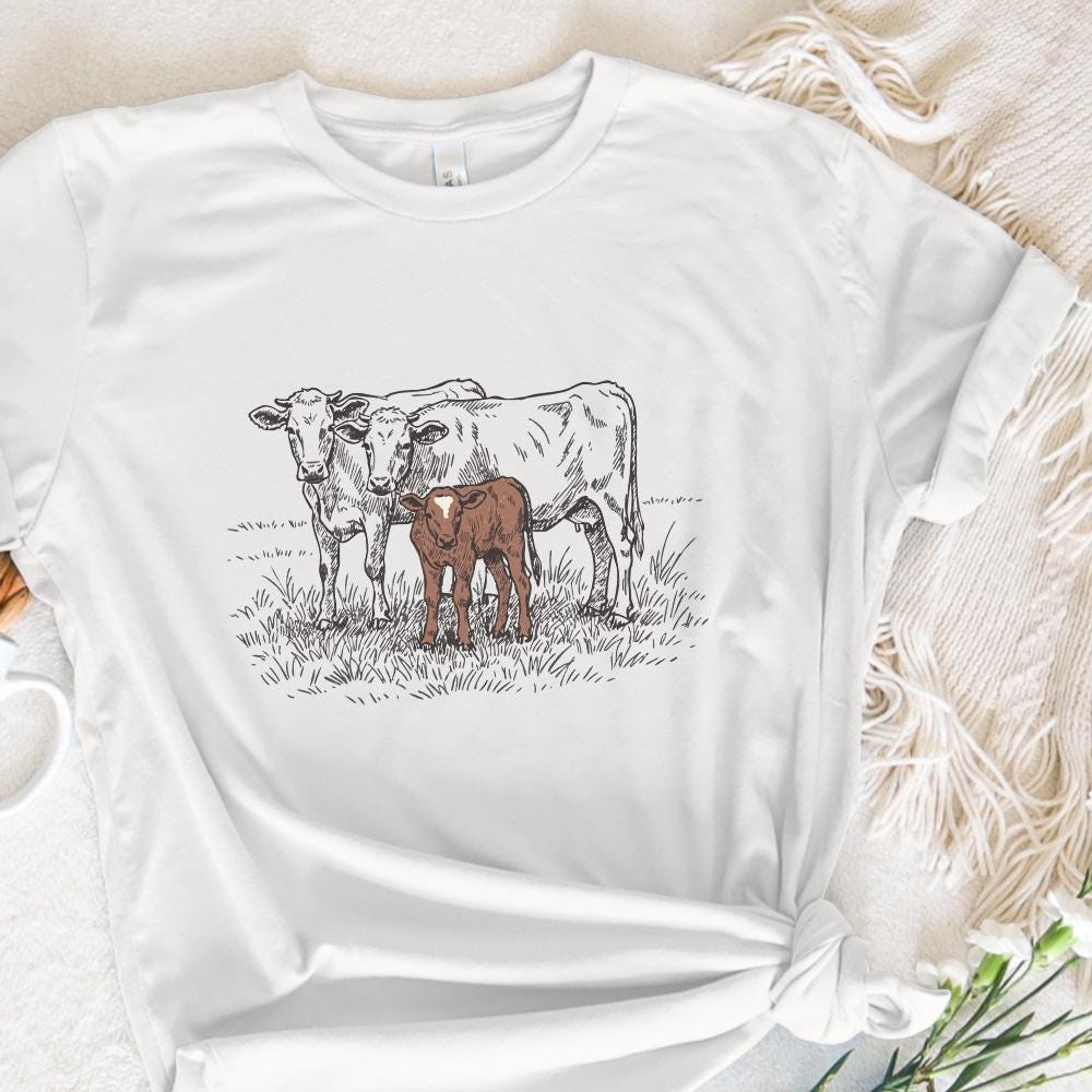 Cow PNG, Cattle Sublimation Design - 300 DPI Design for T-Shirt