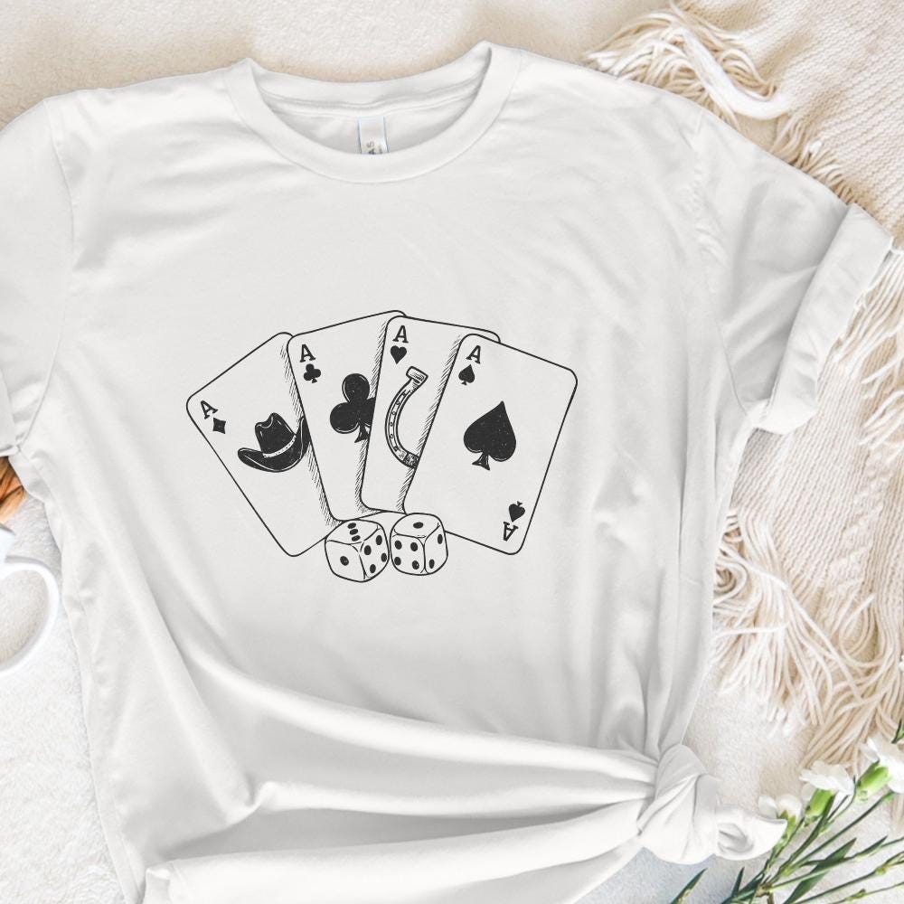 Cowboy Playing Cards PNG, Western Saddle Poker Card Digital Download -