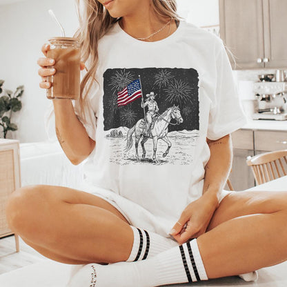 Retro Cowgirl PNG, Trendy Shirt Design - 300 DPI Design for T-Shirt