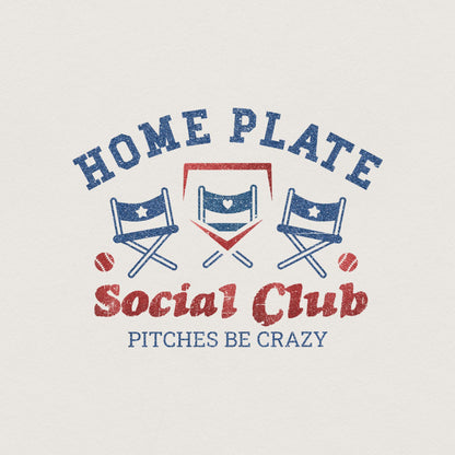 Glitter Home Plate Social Club PNG, Baseball Mom Sublimation PNG - 300