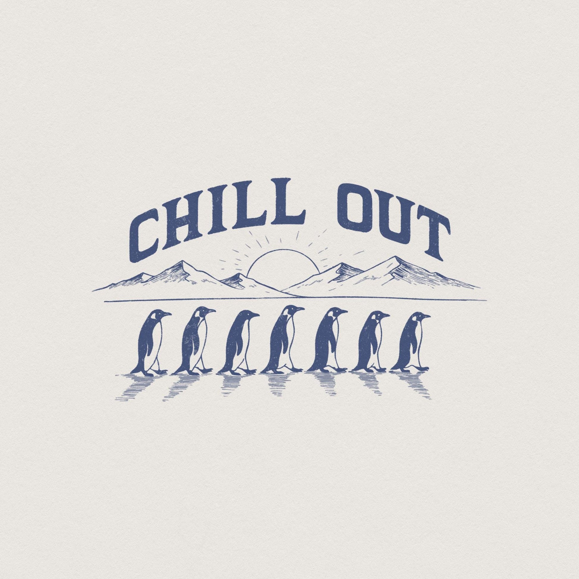 Funny Penguins Digital Clipart with Cute Sayings in PNG Format Vintage