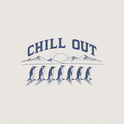 Funny Penguins Digital Clipart with Cute Sayings in PNG Format Vintage