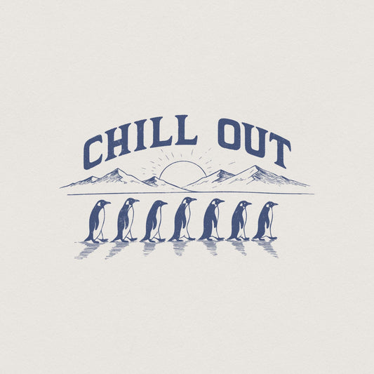 Funny Penguins Digital Clipart with Cute Sayings in PNG Format Vintage