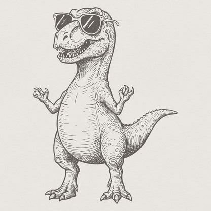 T Rex Dinosaur Png, Funny Dinosaur png - 300 DPI Design for T-Shirt
