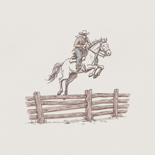 Western PNG, Bucking Horse Rodeo - 300 DPI Design for T-Shirt
