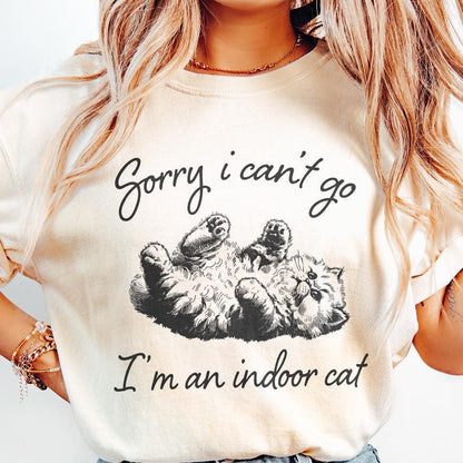 Indoor Cat PNG, Funny Cat Digital - 300 DPI Design for T-Shirt