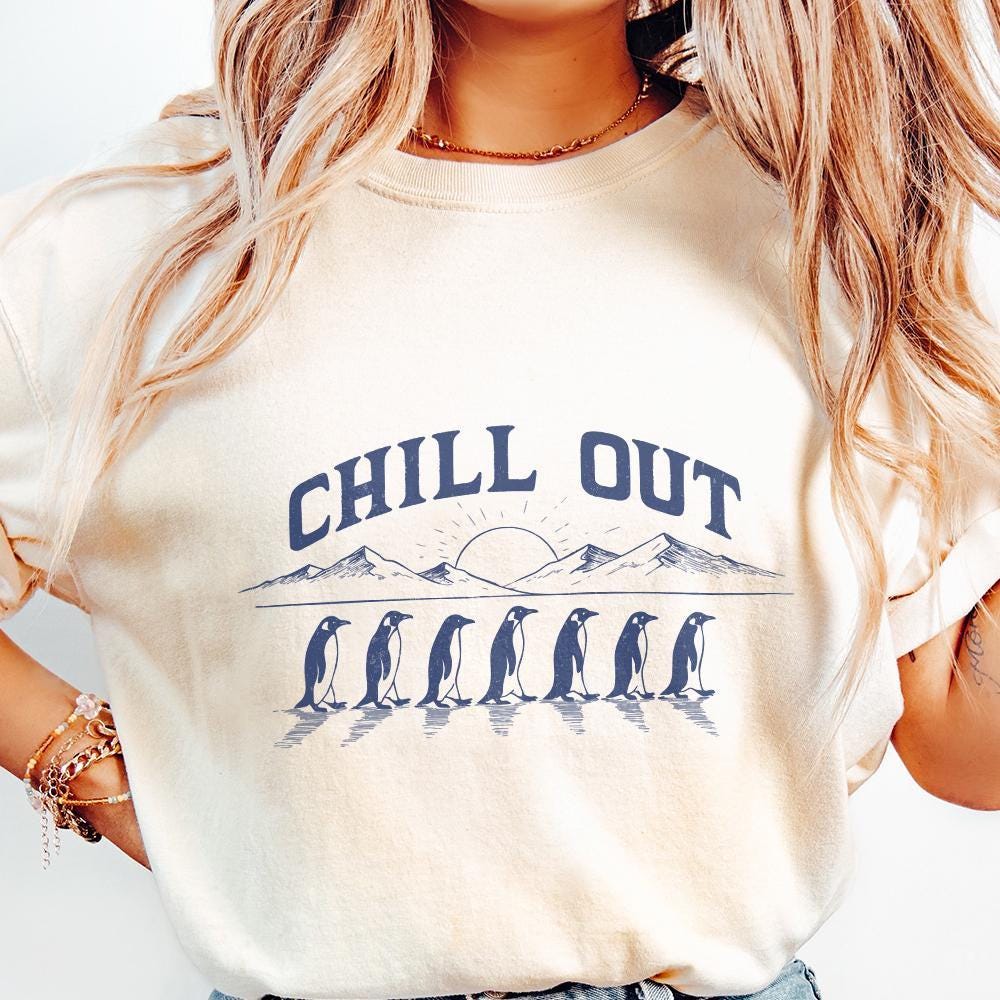 Funny Penguins Digital Clipart with Cute Sayings in PNG Format Vintage