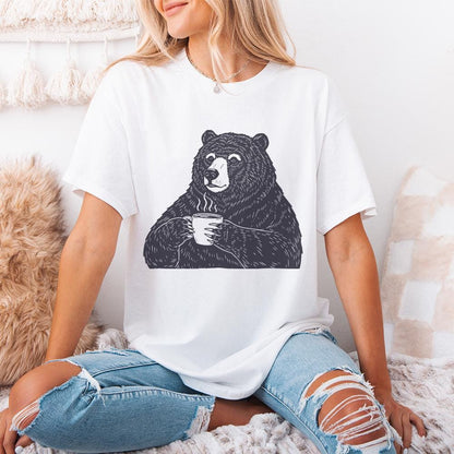Cute Bear Clipart, Teddy Bear Digital Download - 300 DPI Design for T-Shirt