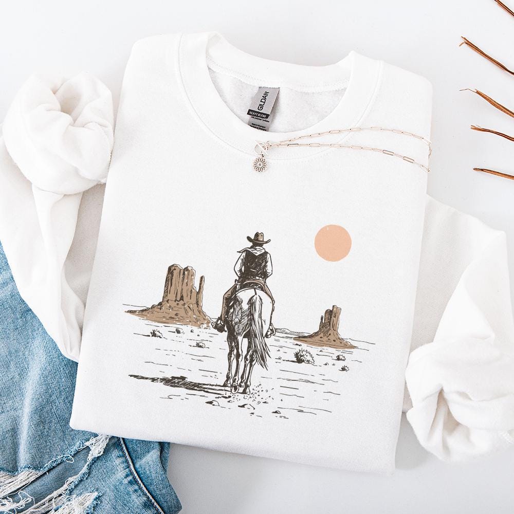 Western Digital Download, Cowboy Desert Western PNG - 300 DPI Design for