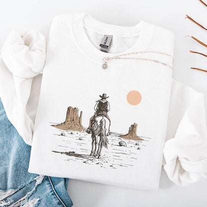 Western Digital Download, Cowboy Desert Western PNG - 300 DPI Design for