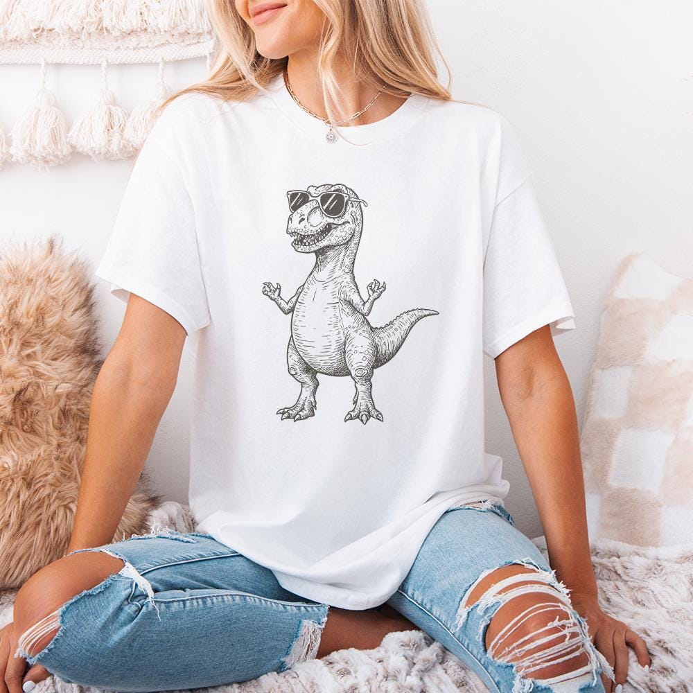 T Rex Dinosaur Png, Funny Dinosaur png - 300 DPI Design for T-Shirt