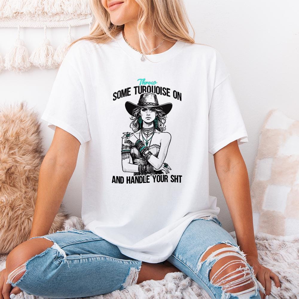 Turquoise PNG, Western PNG - 300 DPI Design for T-Shirt