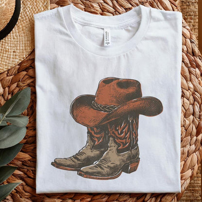 Cowgirl Boots Png, Trendy Western Sublimation Design - 300 DPI Design for