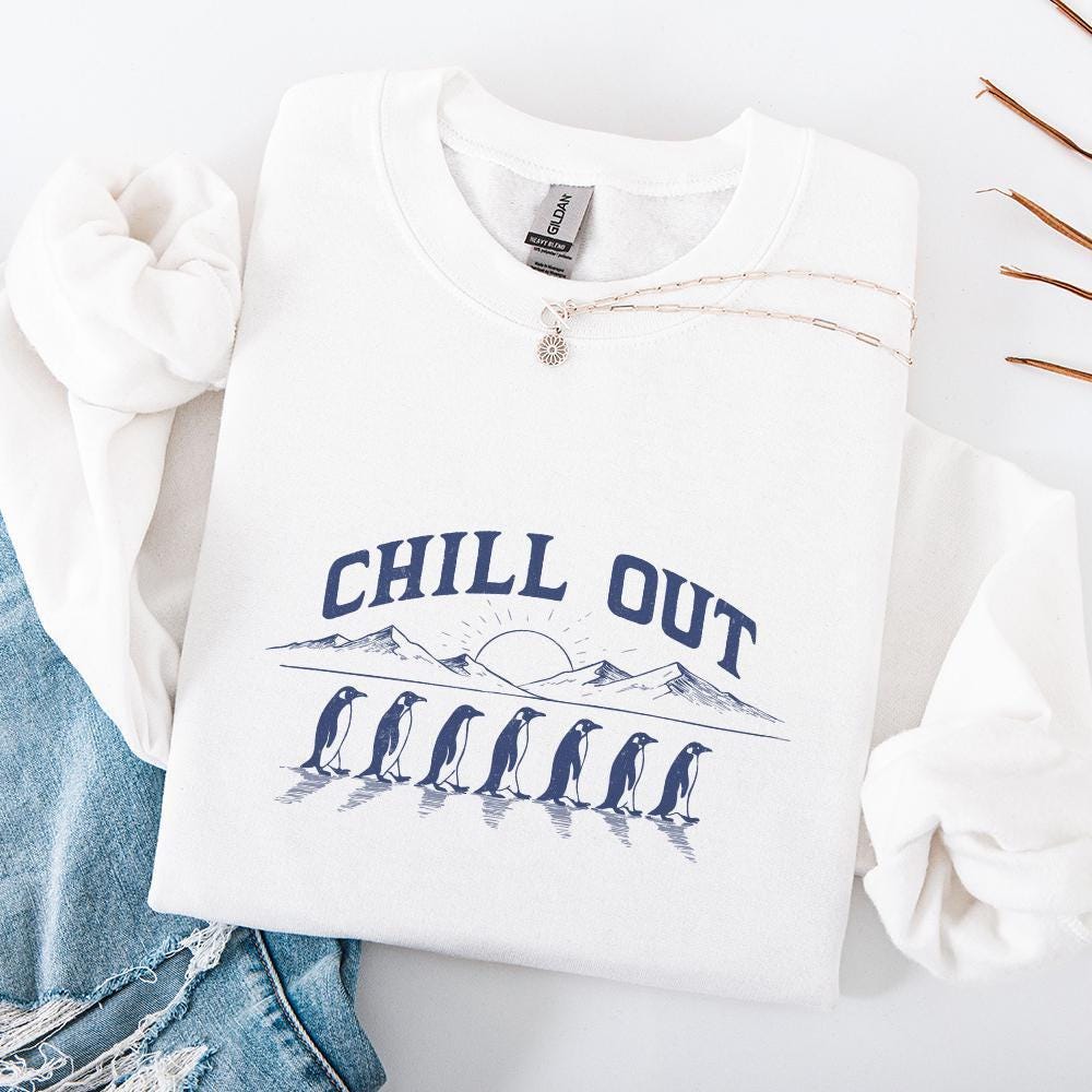 Funny Penguins Digital Clipart with Cute Sayings in PNG Format Vintage