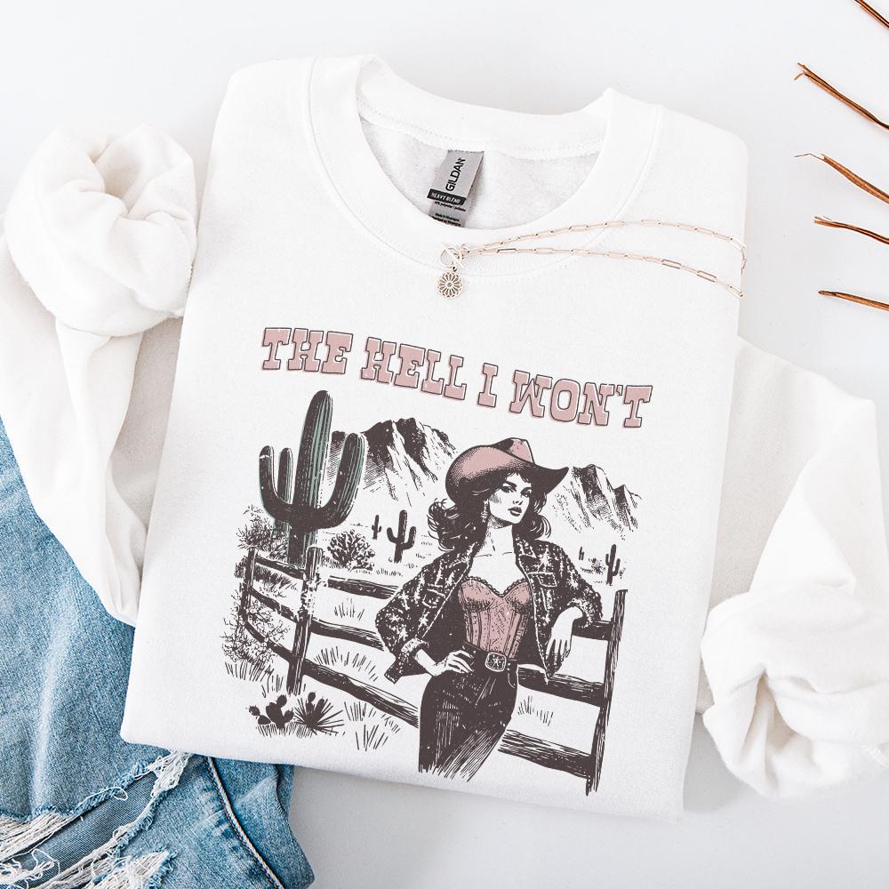 The Hell I Won't PNG, Retro Sublimation Download - 300 DPI Design for