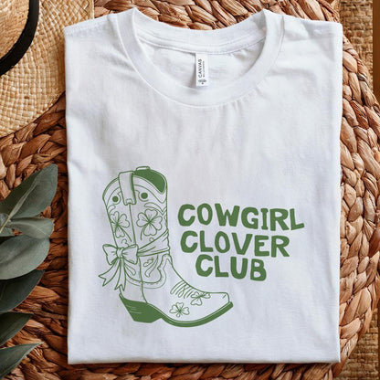 Cowgirl Boot St Patrick's Day PNG, Western Style Clover png - 300 DPI