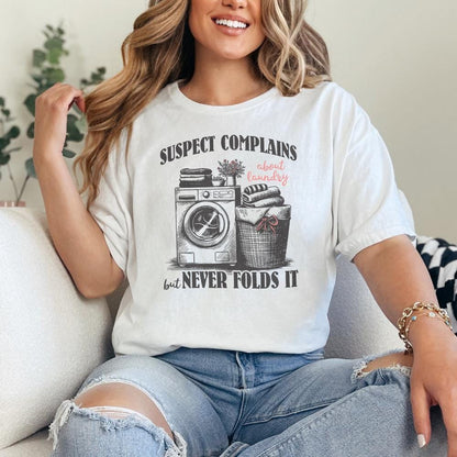 Suspect Complains About Laundry Png, Preppy Png - 300 DPI Design for