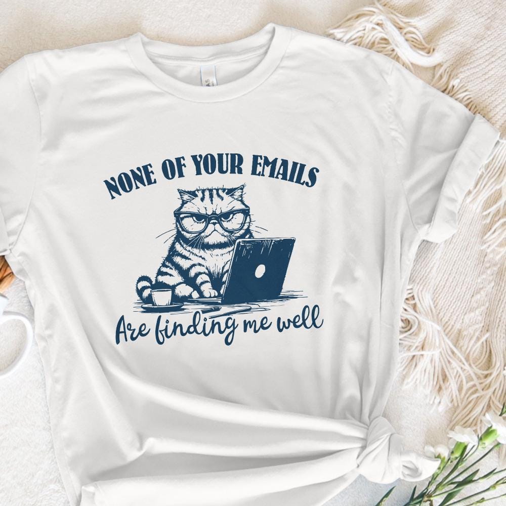 Funny Grumpy Cat Vintage Sarcastic Office Humor PNG Retro Shirt Design -