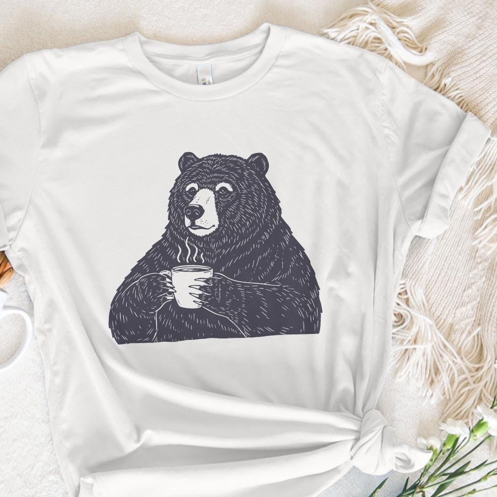 Cute Bear Clipart, Teddy Bear Digital Download - 300 DPI Design for T-Shirt