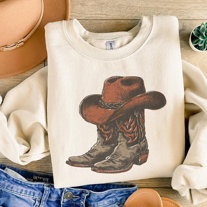 Cowgirl Boots Png, Trendy Western Sublimation Design - 300 DPI Design for