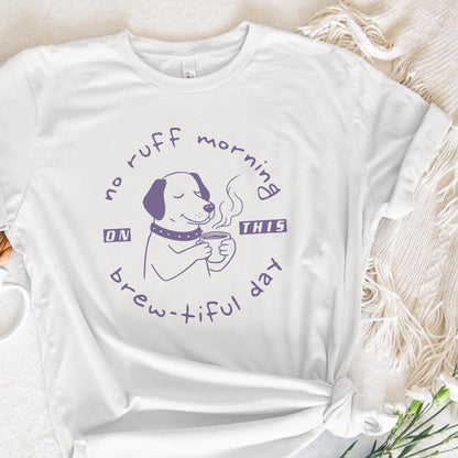 No Ruff morning Coffee png, Retro Illustration - 300 DPI Design for T-Shirt