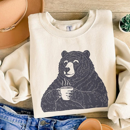 Cute Bear Clipart, Teddy Bear Digital Download - 300 DPI Design for T-Shirt