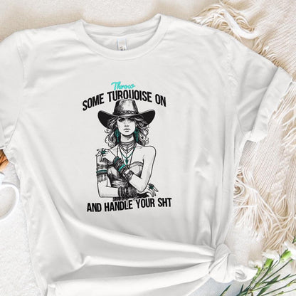 Turquoise PNG, Western PNG - 300 DPI Design for T-Shirt