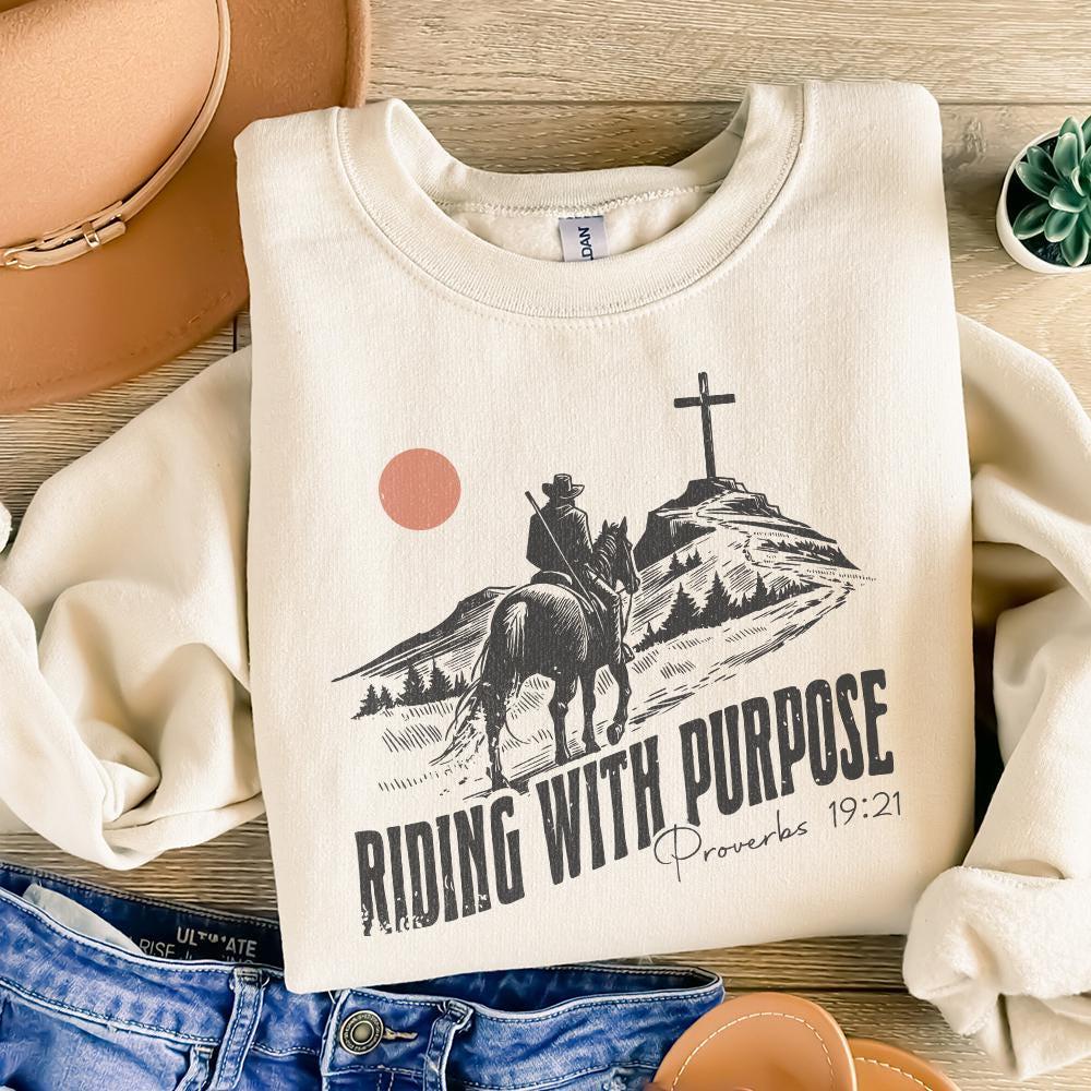 Riding and Purpose Png, Proverbs 19:21 - 300 DPI Design for T-Shirt