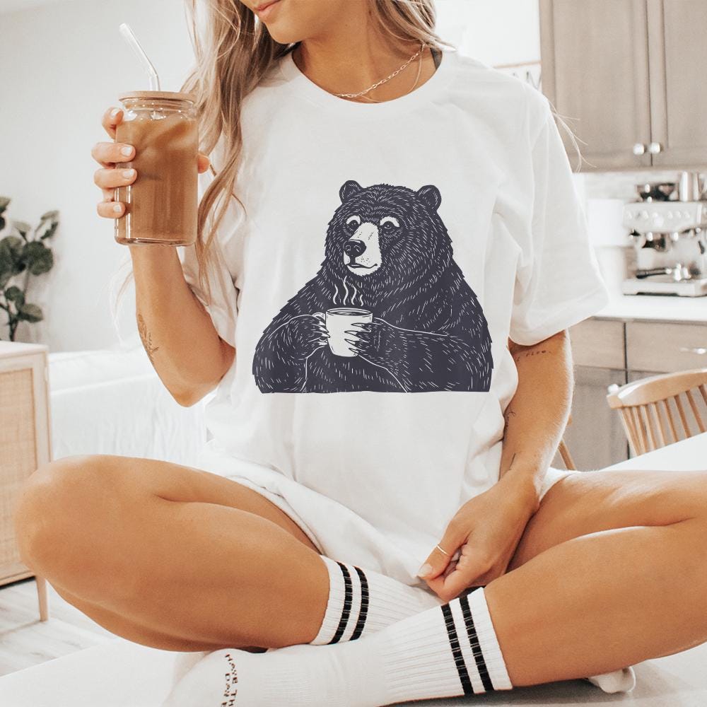 Cute Bear Clipart, Teddy Bear Digital Download - 300 DPI Design for T-Shirt