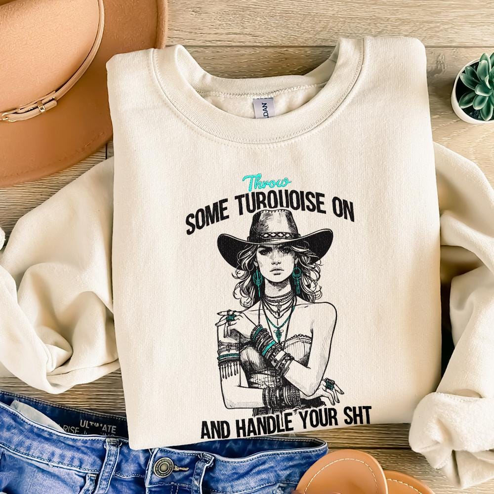 Turquoise PNG, Western PNG - 300 DPI Design for T-Shirt