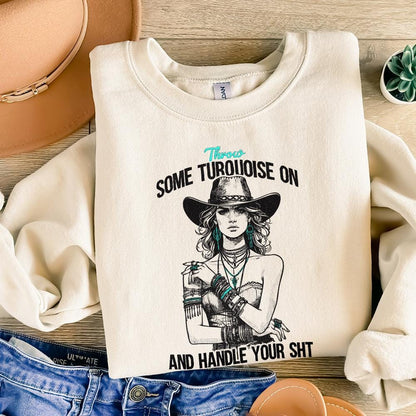 Turquoise PNG, Western PNG - 300 DPI Design for T-Shirt