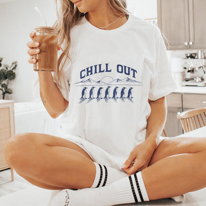 Funny Penguins Digital Clipart with Cute Sayings in PNG Format Vintage