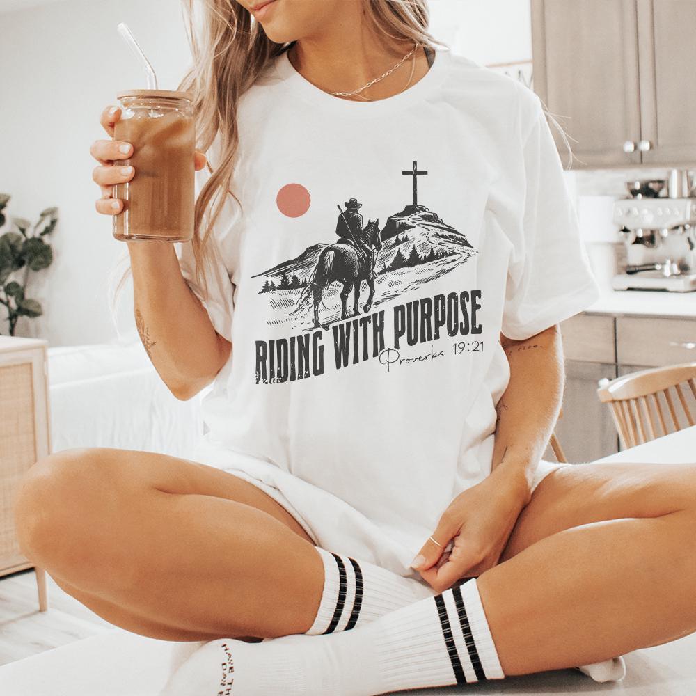 Riding and Purpose Png, Proverbs 19:21 - 300 DPI Design for T-Shirt