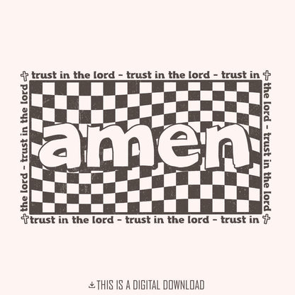 Amen PNG Download, Christian PNG - 300 DPI Design for T-Shirt