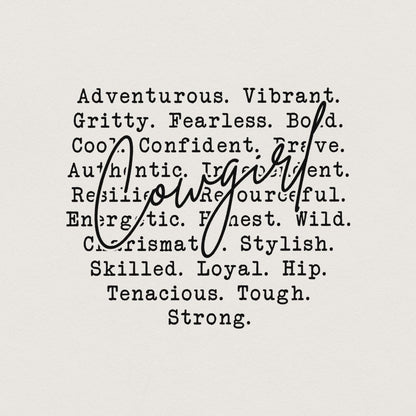 Cowgirl Words Png, Western Cowgirl Designs - 300 DPI Design for T-Shirt