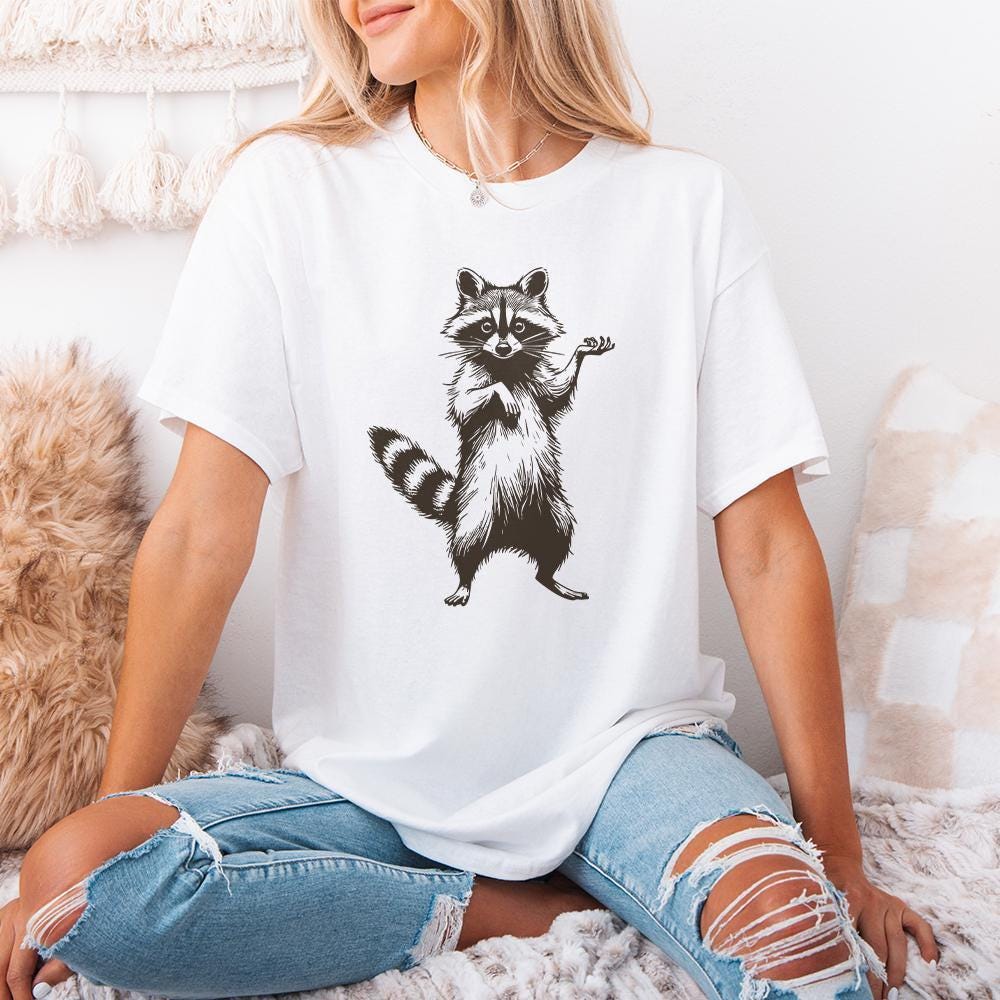Funny Raccoon Design, Sarcastic Trash Panda PNG - 300 DPI Design for