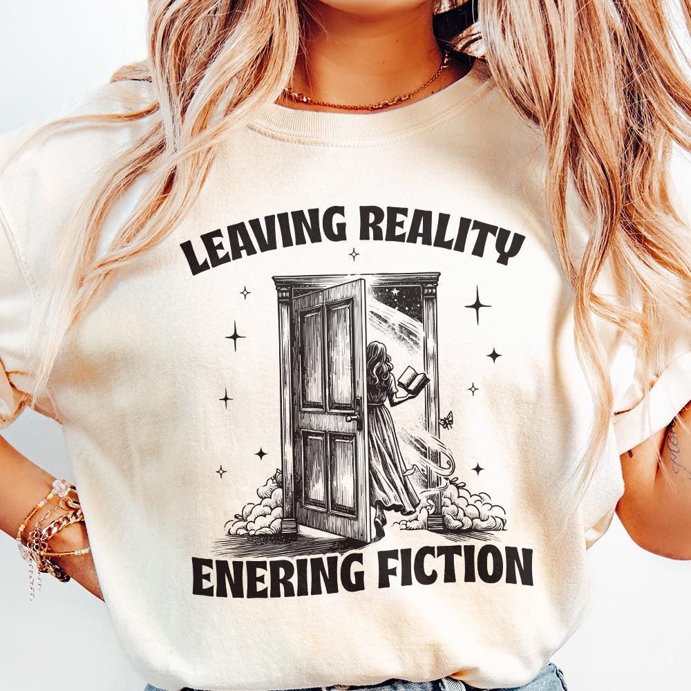 Leaving Reality Entering Fiction PNG, Bookish png PNG - 300 DPI Design