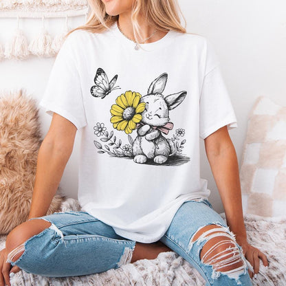 Bunny png File, Butterfly png Design - 300 DPI Design for T-Shirt