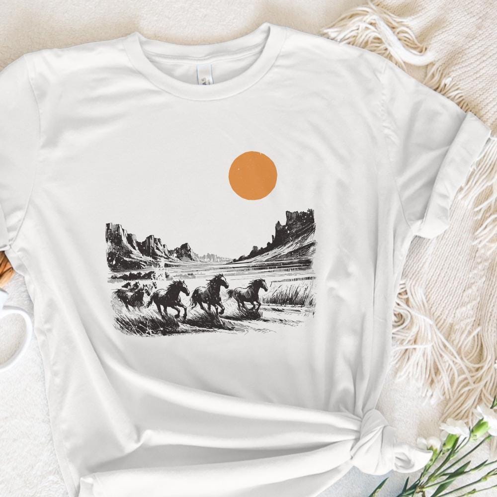 Horse PNG Sublimation, Western PNG Designs - 300 DPI Design for T-Shirt