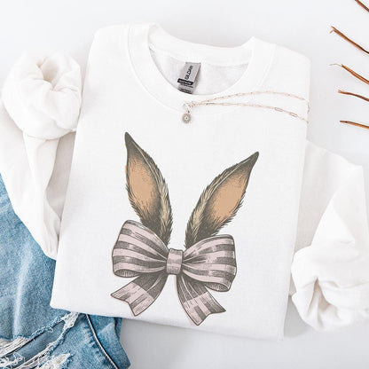 Bunny Easter Coquette PNG, Easter Bunny Shirt Design - 300 DPI Design for