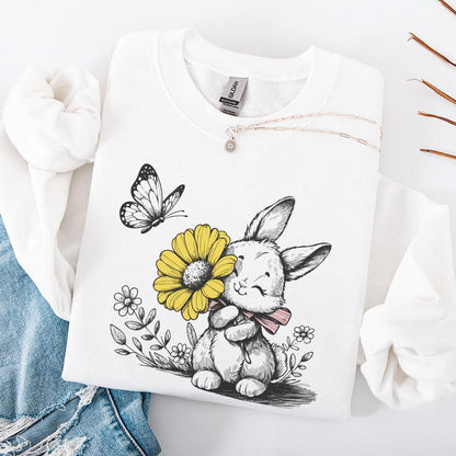 Bunny png File, Butterfly png Design - 300 DPI Design for T-Shirt